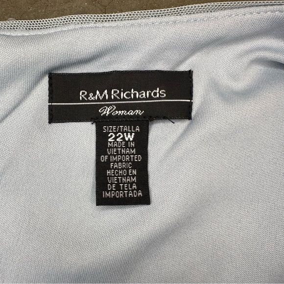 R&M Richards Fit & Flare sequin embellished plus size gown  Sz 22 - Picture 11 of 14